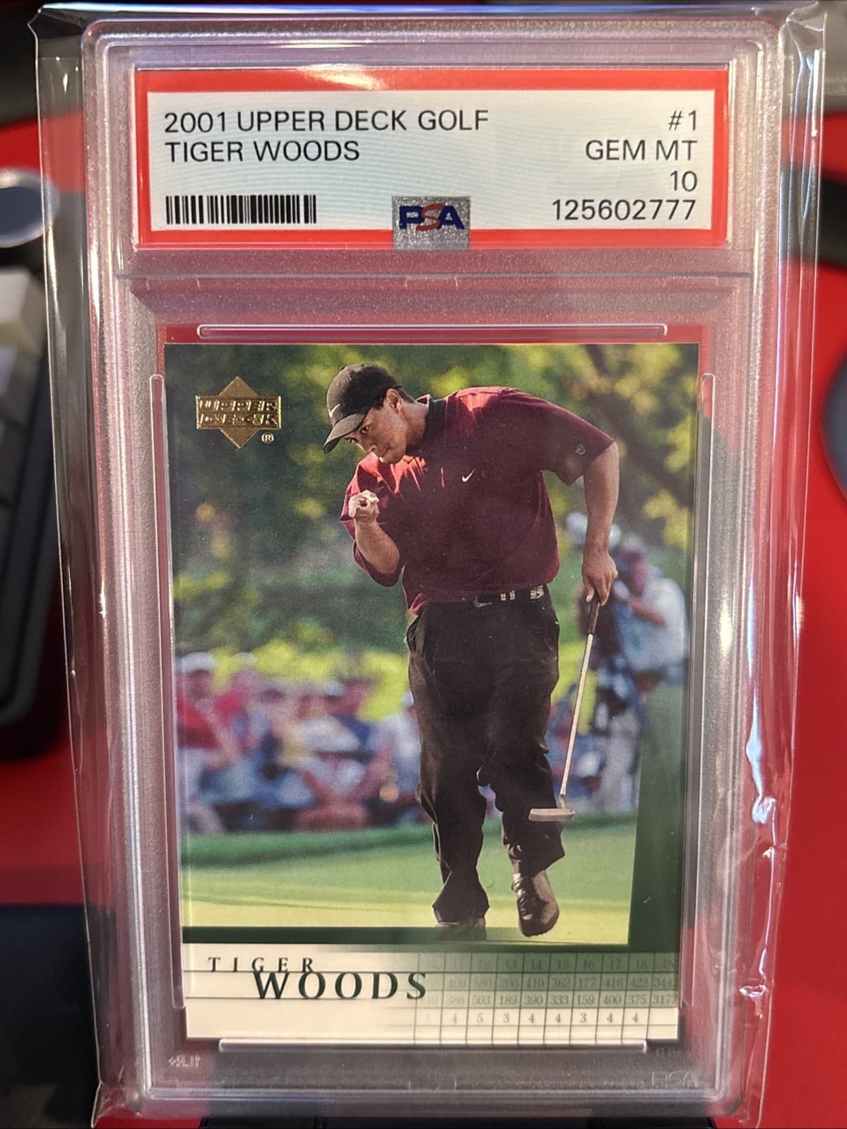 ⛳️🔥2001 Upper Deck Golf Tiger Woods Rookie Card PSA 10 🔥⛳️ New Label HOF 