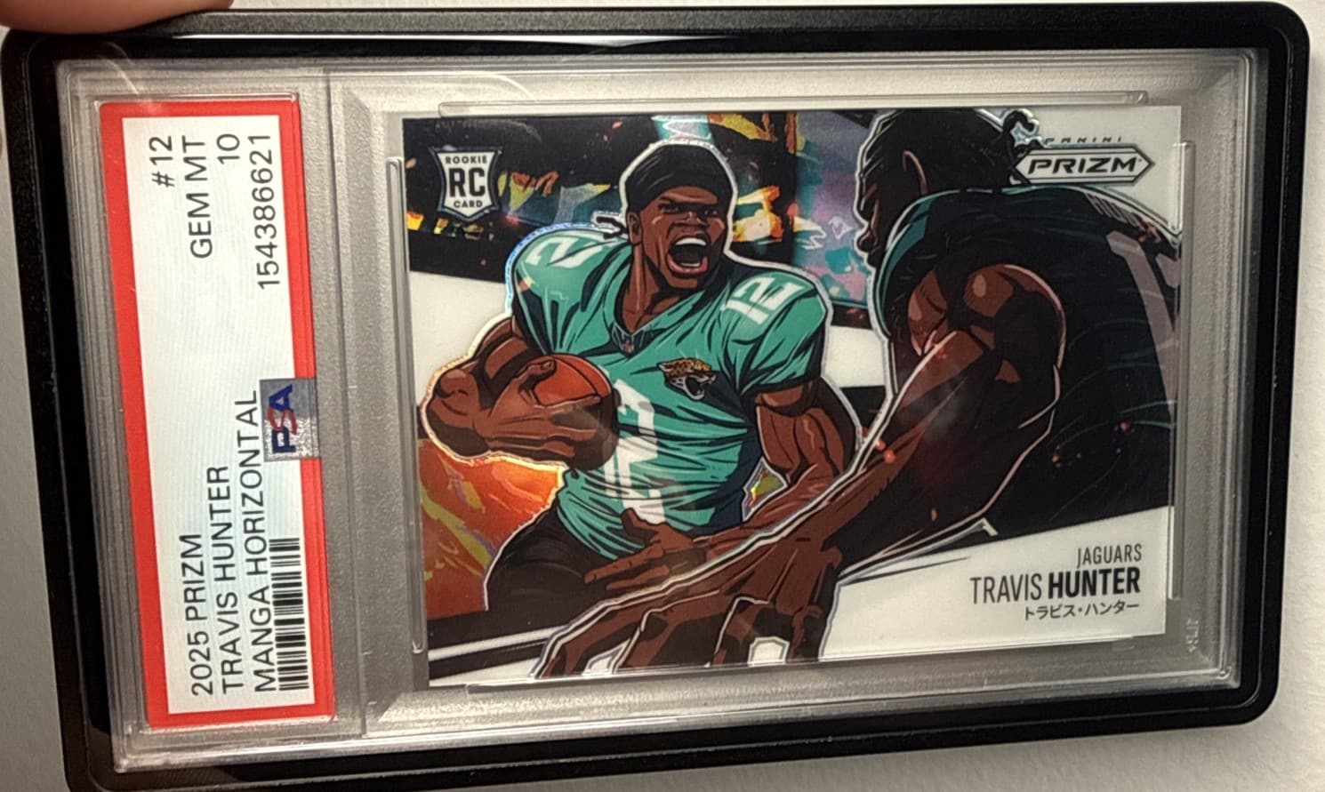 2025 Panini Prizm - Manga Horizontal Travis Hunter #12 (RC) PSA 10