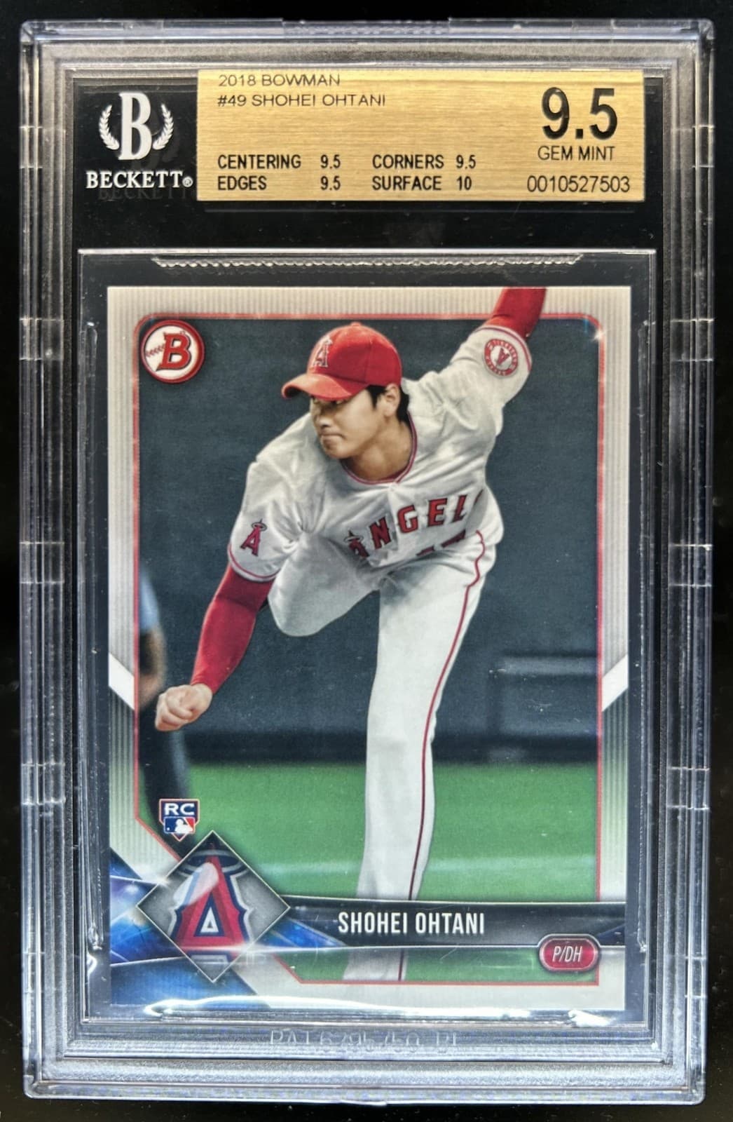 2018 Bowman Shohei Ohtani RC Rookie #49 Angels BGS 9.5 GEM MINT