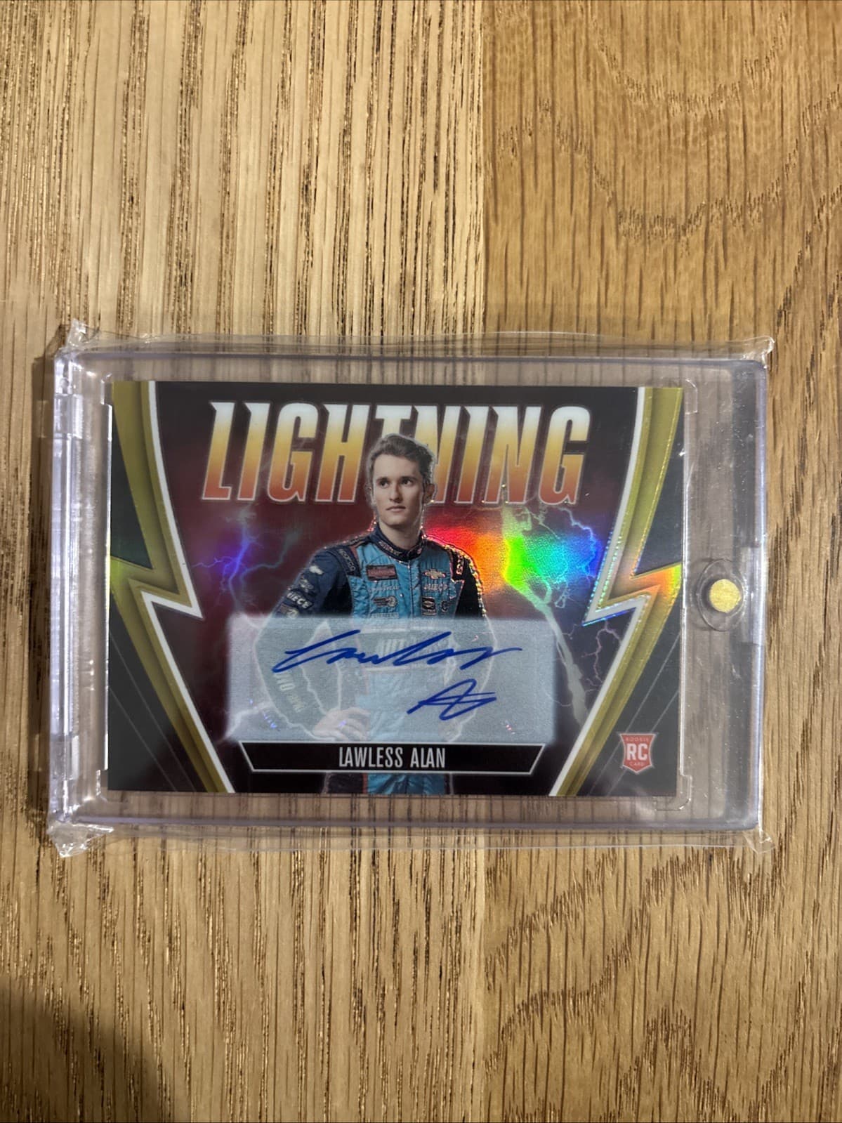 2023 Panini Chronicles Racing NASCAR Lightning Prizm Auto Lawless Alan Gold /10