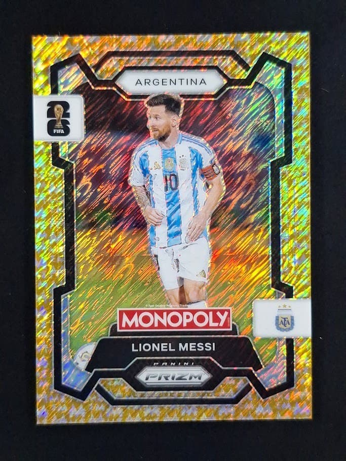 2026 Panini Monopoly Prizm FIFA LIONEL MESSI 359/500 Gold Big Money Shimmer #1