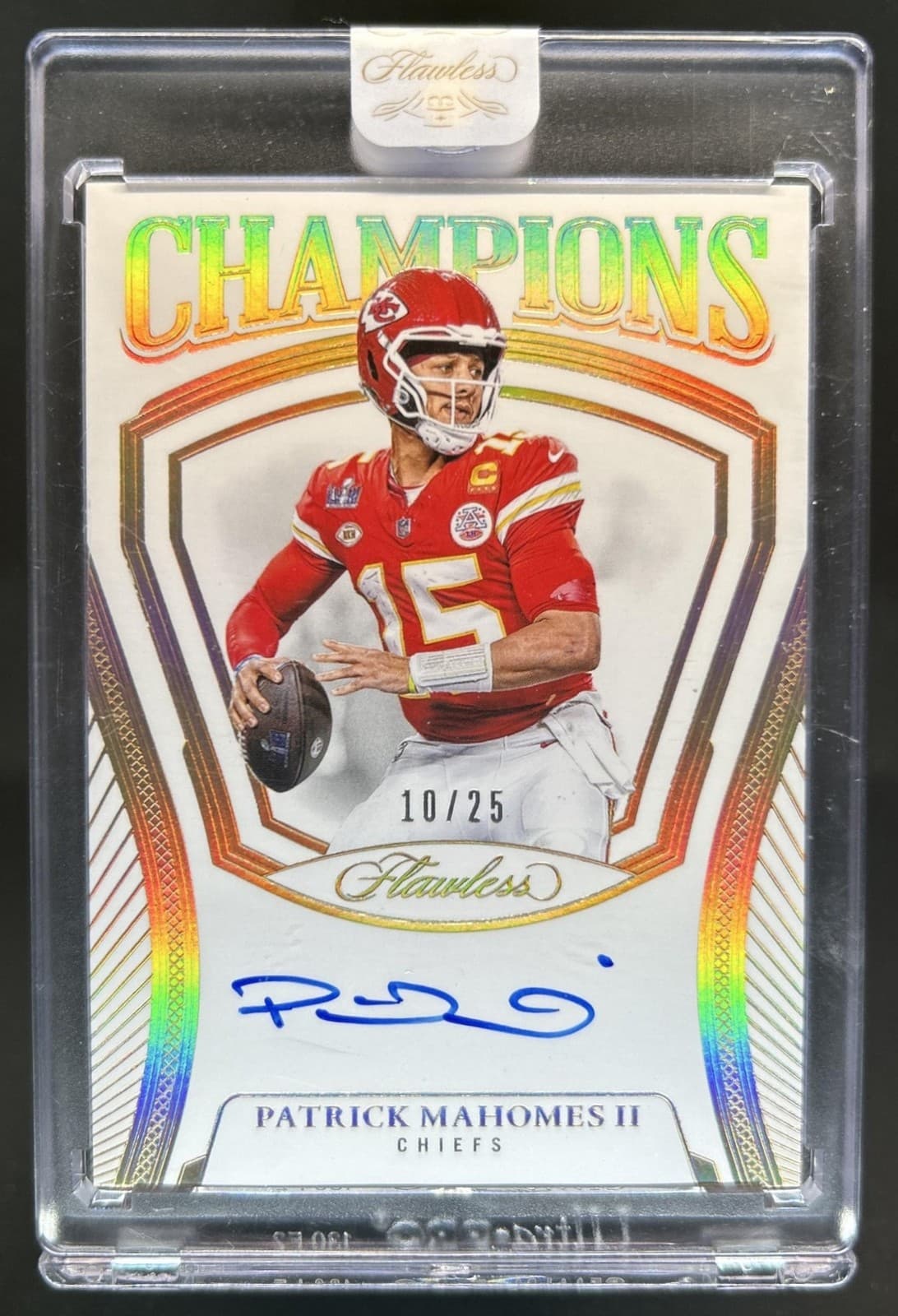 2025 Panini Flawless Patrick Mahomes II Champions Signatures Auto #/25 Chiefs