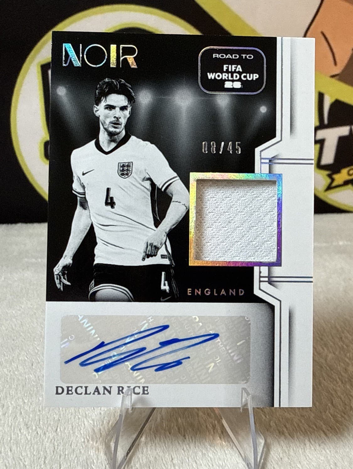 2025-26 Panini Noir Road To FIFA World Cup '26 Declan Rice Patch Auto /45