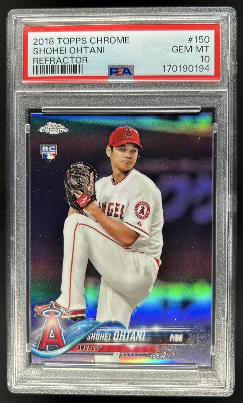 2018 Topps Chrome Shohei Ohtani Refractor Rookie RC #150 Angels PSA 10 GEM MINT