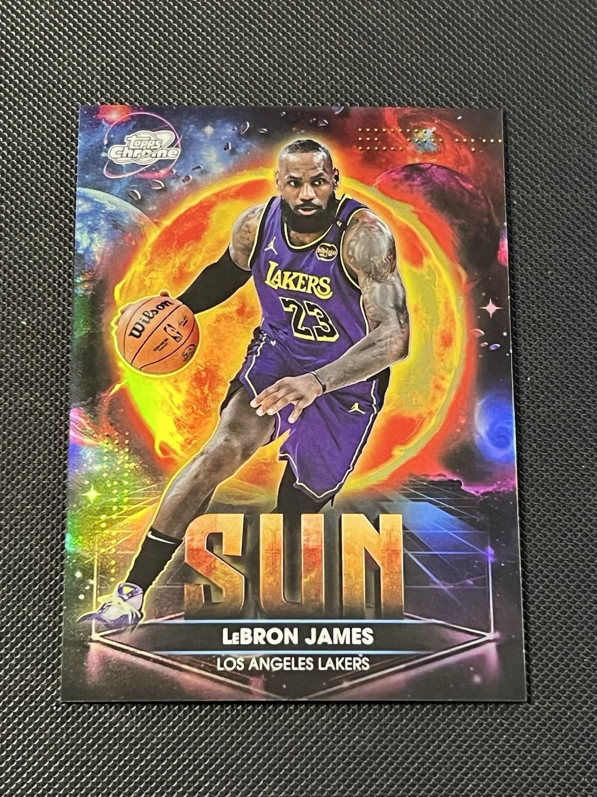 Lebron James 2025-26 Topps Cosmic Chrome Basketball Planetary Pursuit Sun SSP