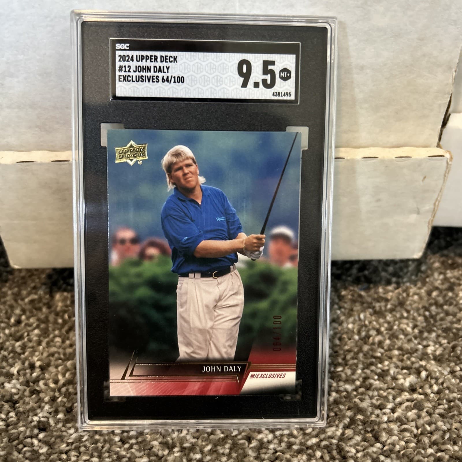 2024 Upper Deck Golf John Daly Exclusives /100 #12 Insert SGC 9.5 Free Shipping