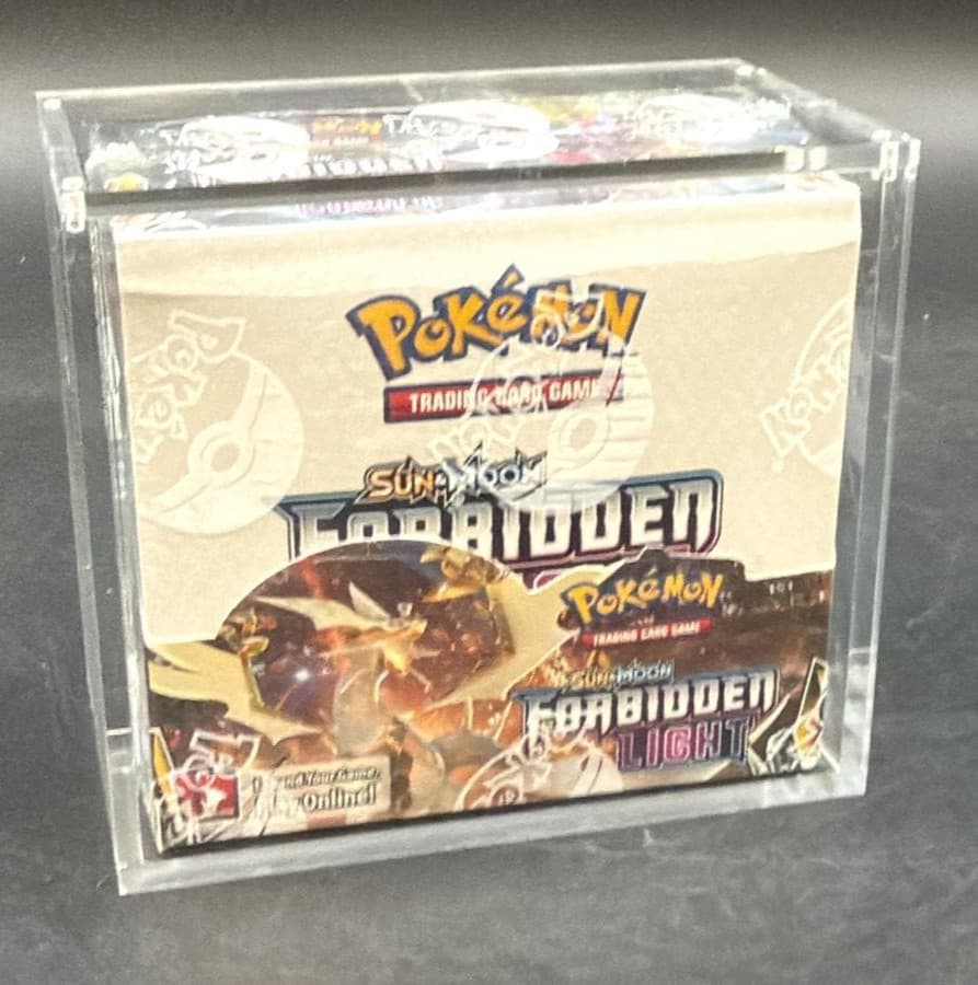Pokemon TCG Sun & Moon Forbidden Light Booster Box SEALED WITH ACRYLIC