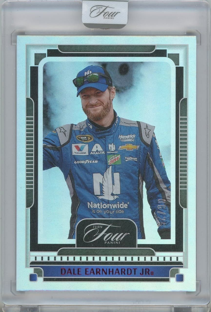 2025 Panini Turn Four Racing NASCAR #4 Dale Earnhardt Jr (06/25) Red Holofoil
