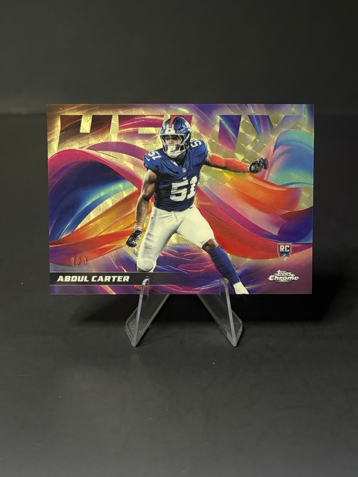 2025 Topps Chrome- Abdul Carter Superfractor HELIX  1/1 RC, SSP Giants