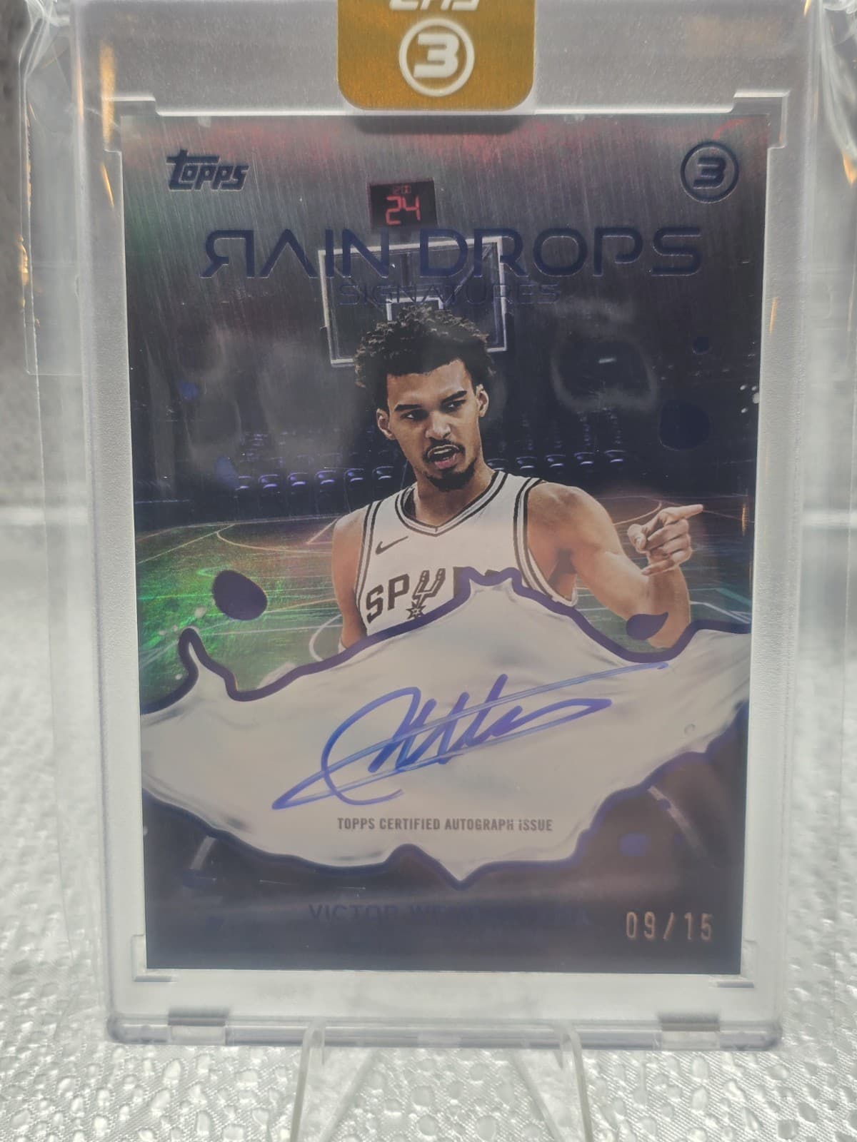 Topps Raindrops Signatures Victor Wembanyama Auto Spurs 09/15 Basketball