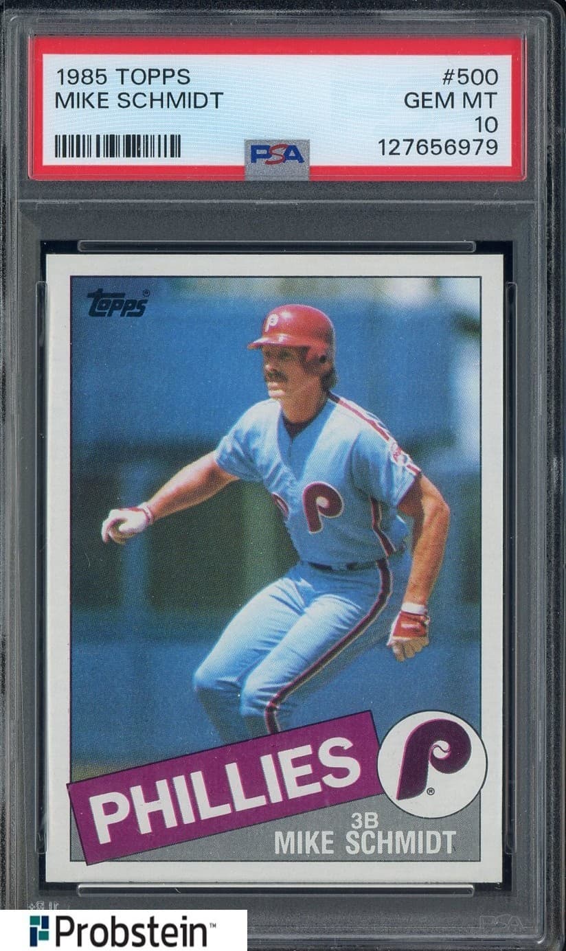 1985 Topps #500 Mike Schmidt Philadelphia Phillies HOF PSA 10 GEM MINT