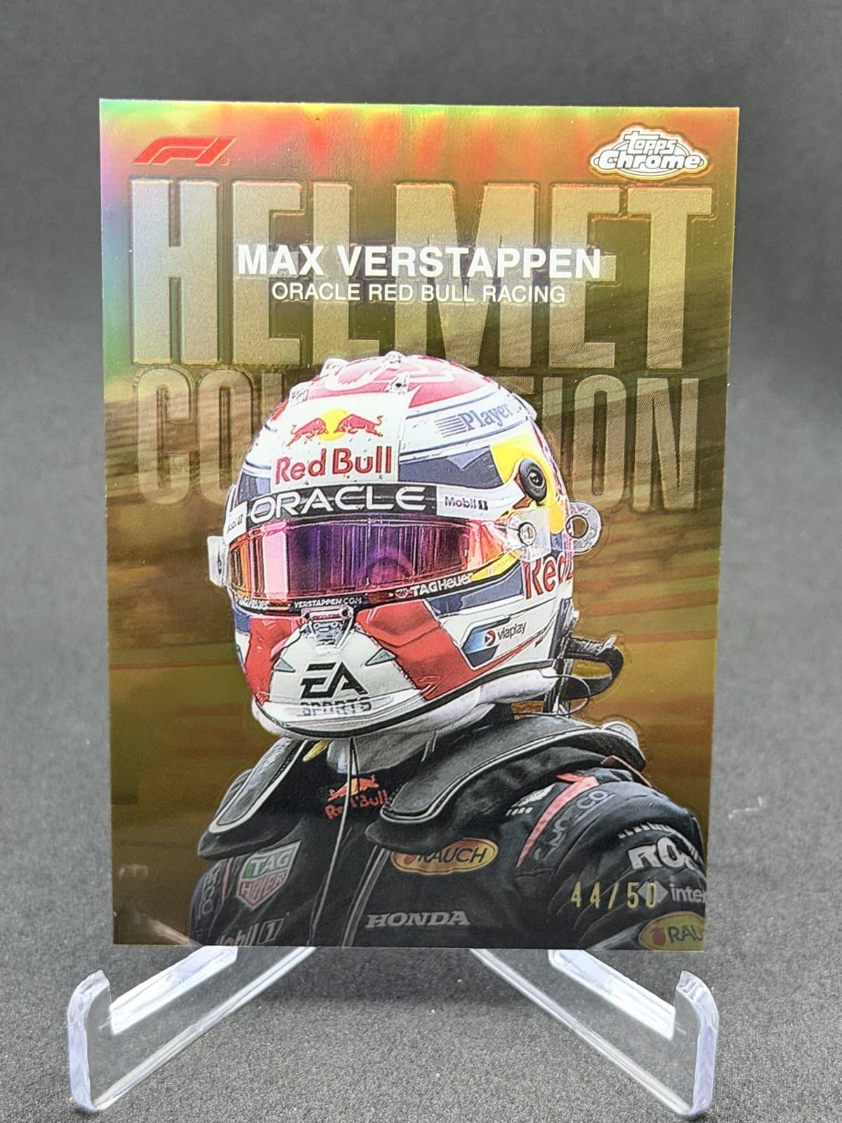 2024 Topps Chrome Formula 1 - Helmet Collection Max Verstappen #HC-1 Gold...