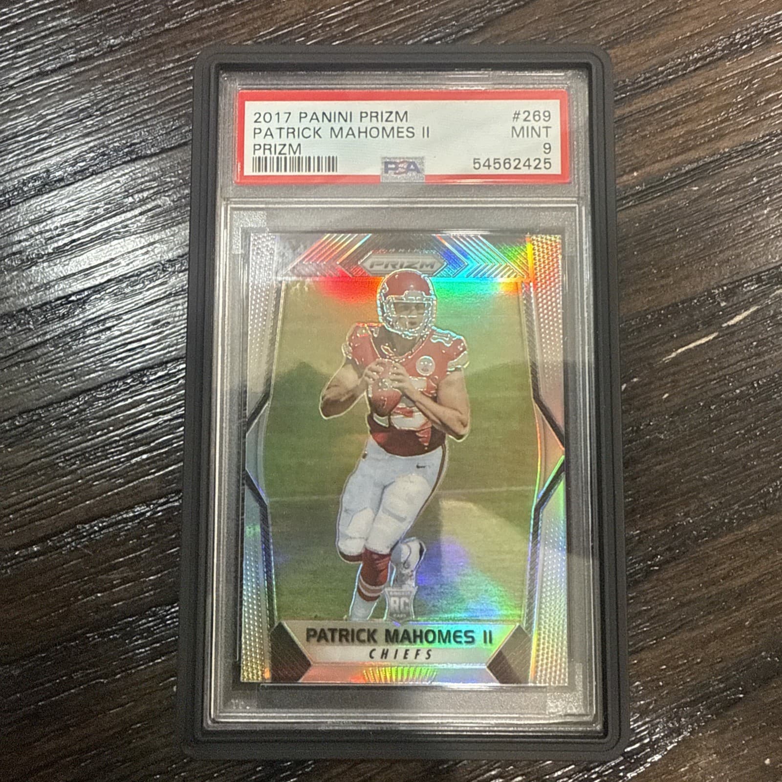 2017 PANINI PRIZM PRIZM #269 PATRICK MAHOMES II ROOKIE RC PSA 9