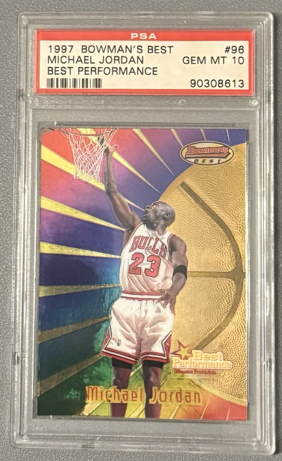 1997-98 Bowman's Best - Best Performance Michael Jordan #96 PSA 10