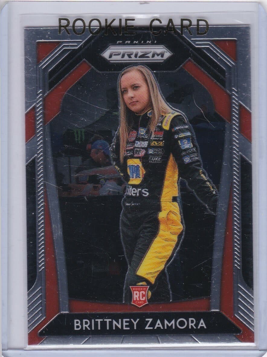 BRITTNEY ZAMORA ROOKIE CARD 2020 Panini NASCAR PRIZM Racing RC MINT!