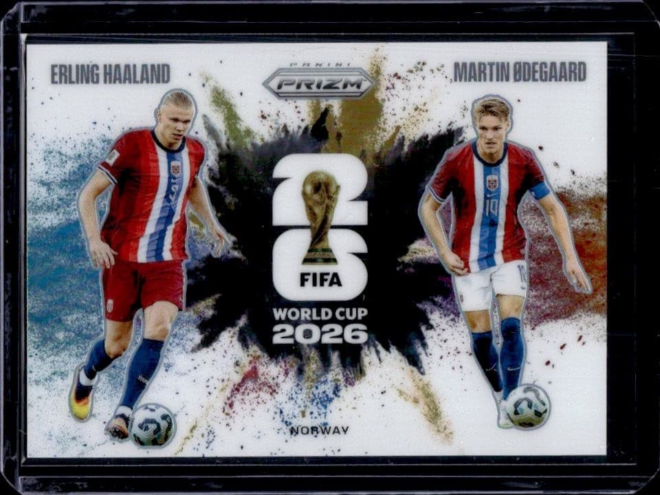 2026 Prizm World Cup Erling Haaland Martin Odegaard Color Blast Duals SSP #12