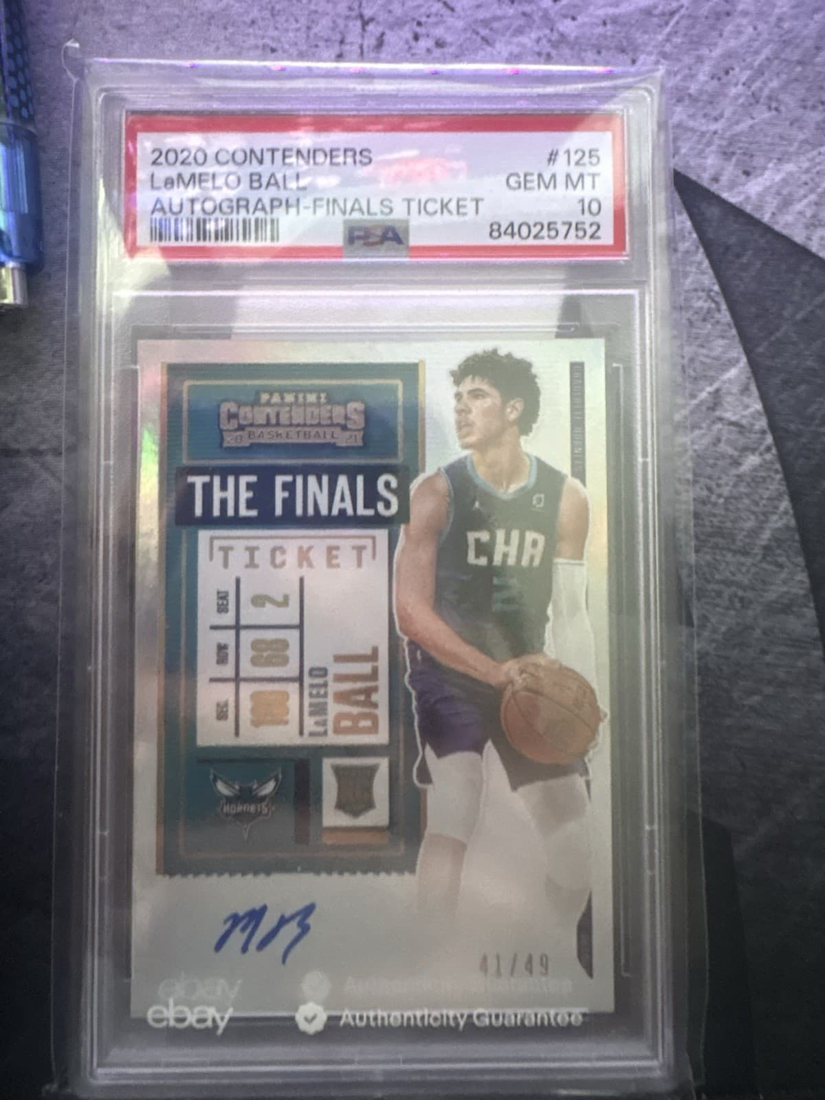 Lamelo Ball True Rookie Card,Case Hit, Contenders Finals Ticket Auto /49,PSA10🔥
