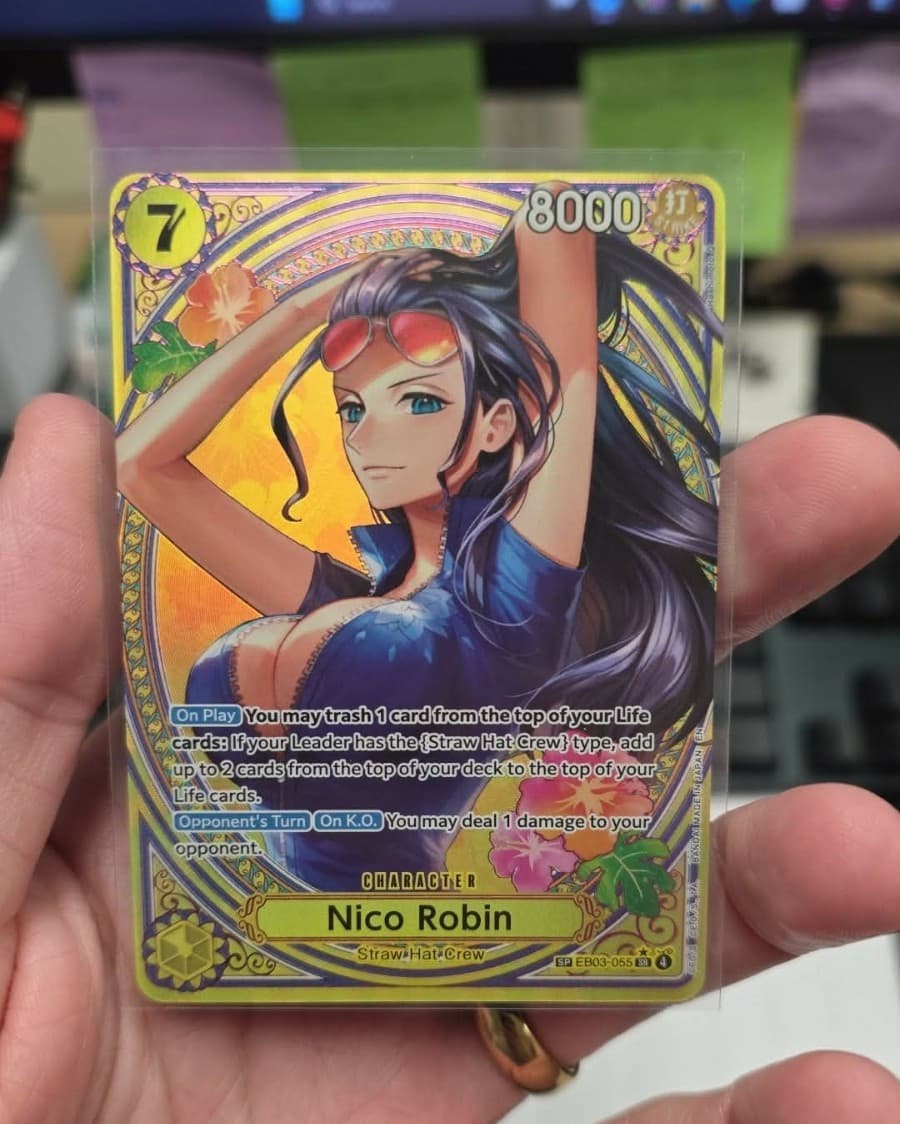 Bandai One Piece Card Game Nico Robin EB03-055 SP Special Alt Art Holo 8000