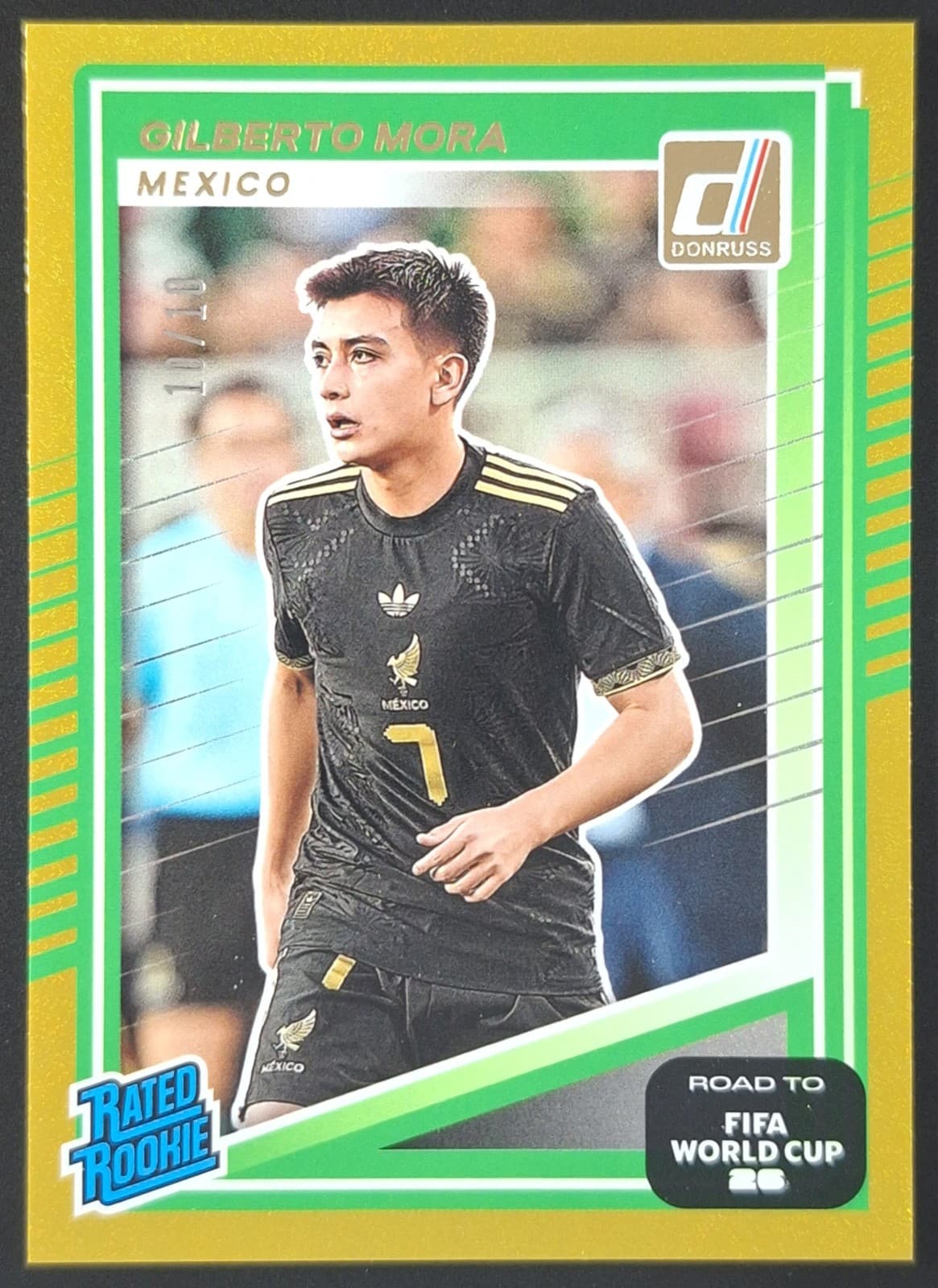 2025-26 Panini Donruss FIFA GILBERTO MORA 10/10 Rated Rookie Gold #214