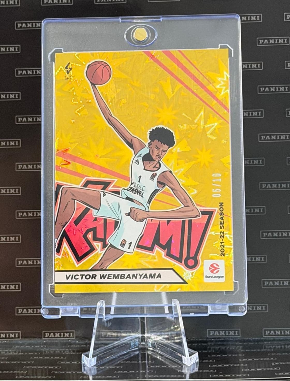 Victor Wembanyama 2025 Panini Contenders EuroLeague Kaboom Vertical Gold #2 5/10
