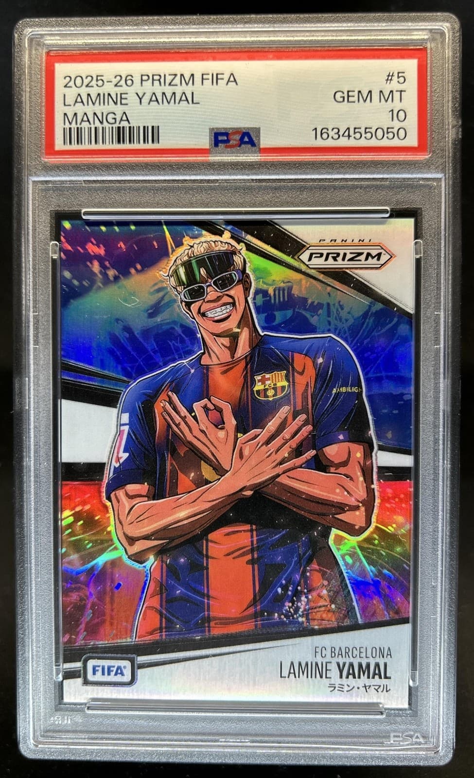 2025-26 Panini Prizm FIFA Lamine Yamal Manga SSP #5 Barcelona PSA 10 GEM MINT