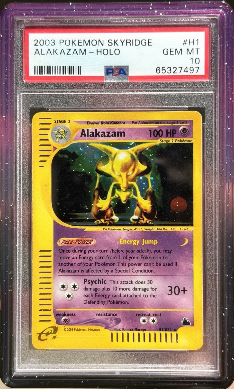 2003 Pokemon Skyridge Alakazam Holo PSA 10 POP 154 Balloon Orb!