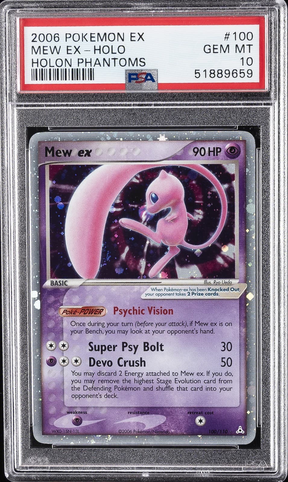 2006 POKEMON EX HOLON PHANTOMS #100 MEW EX-HOLO PSA 10