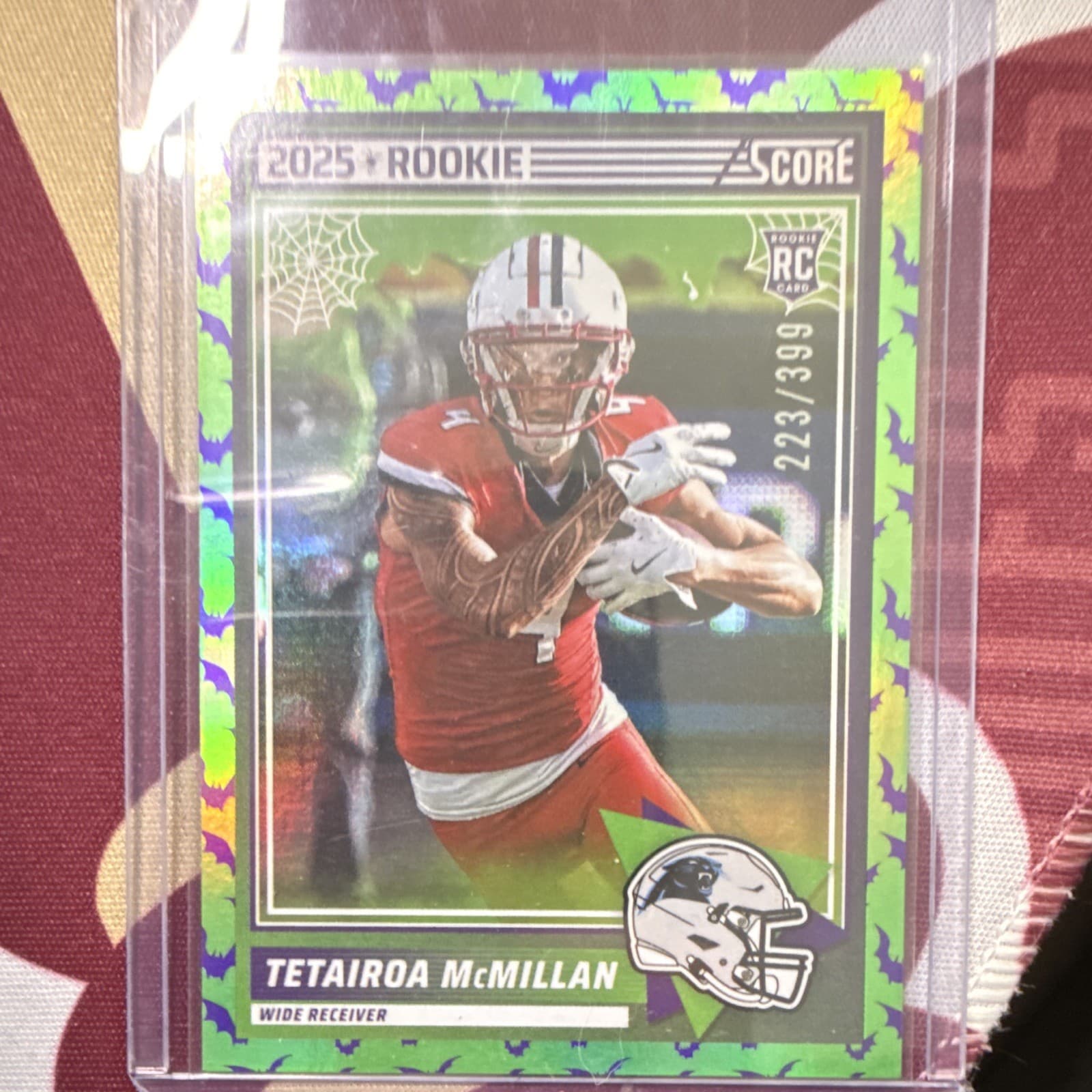 Panini 2025 Score Football Tetairoa McMillan Rookies RC #17 Panthers 223/399