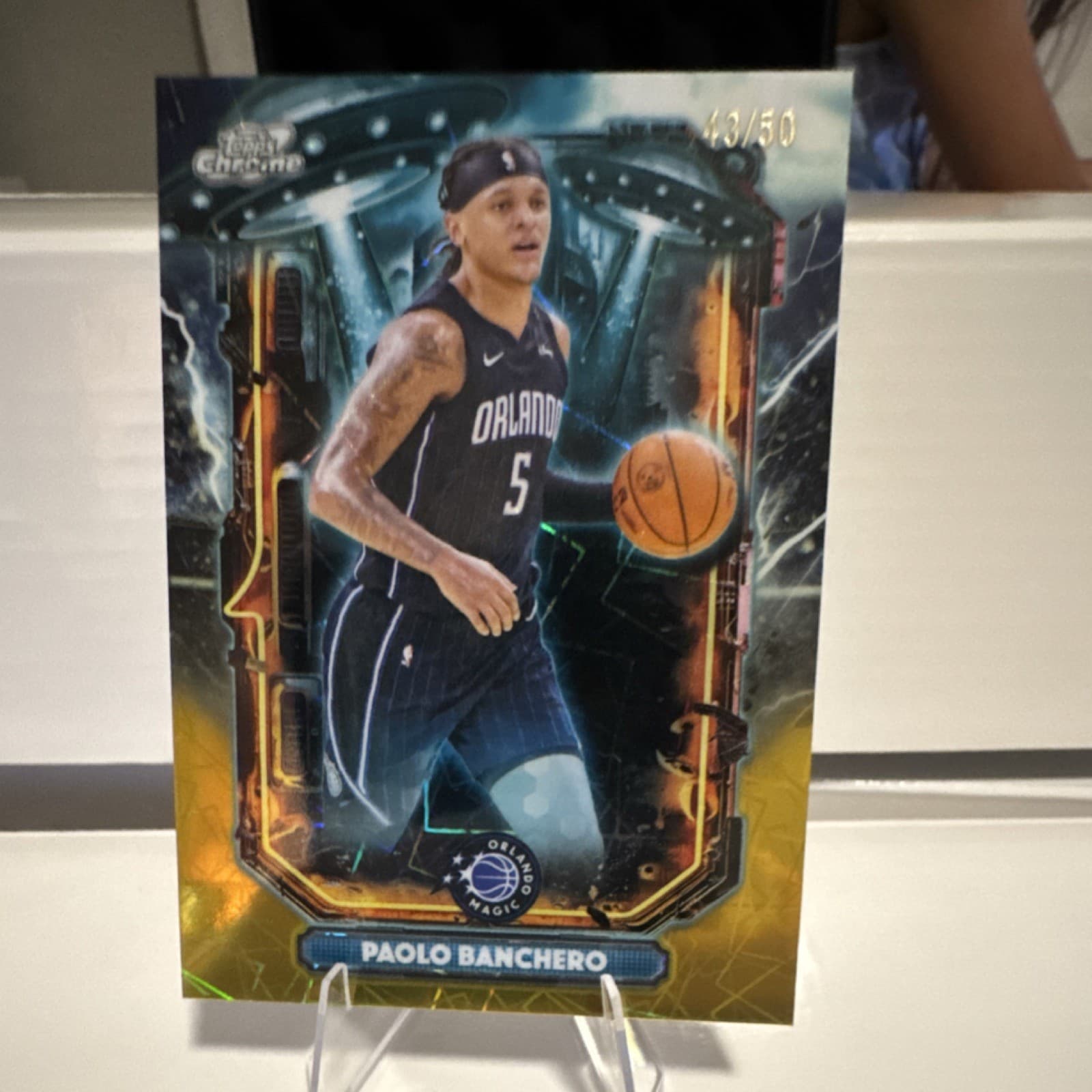 Topps Chrome Paolo Banchero Orlando Magic ET-6 Gold /50 Basketball Card 2025-26