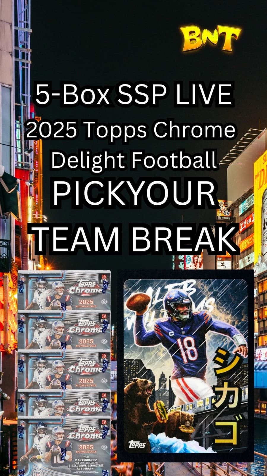 Denver Broncos Break #663FB 5-Box 2025 Topps Chrome Football Delight SSP Live FB