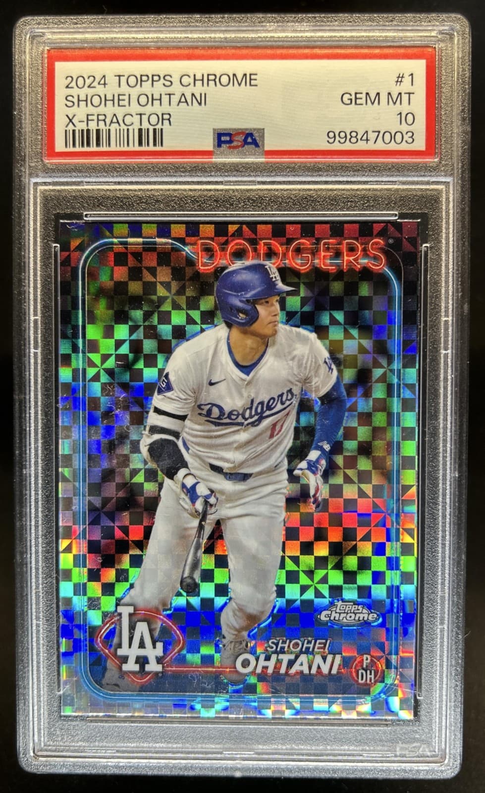 2024 Topps Chrome Shohei Ohtani X Fractor #1 Dodgers PSA 10 GEM MINT