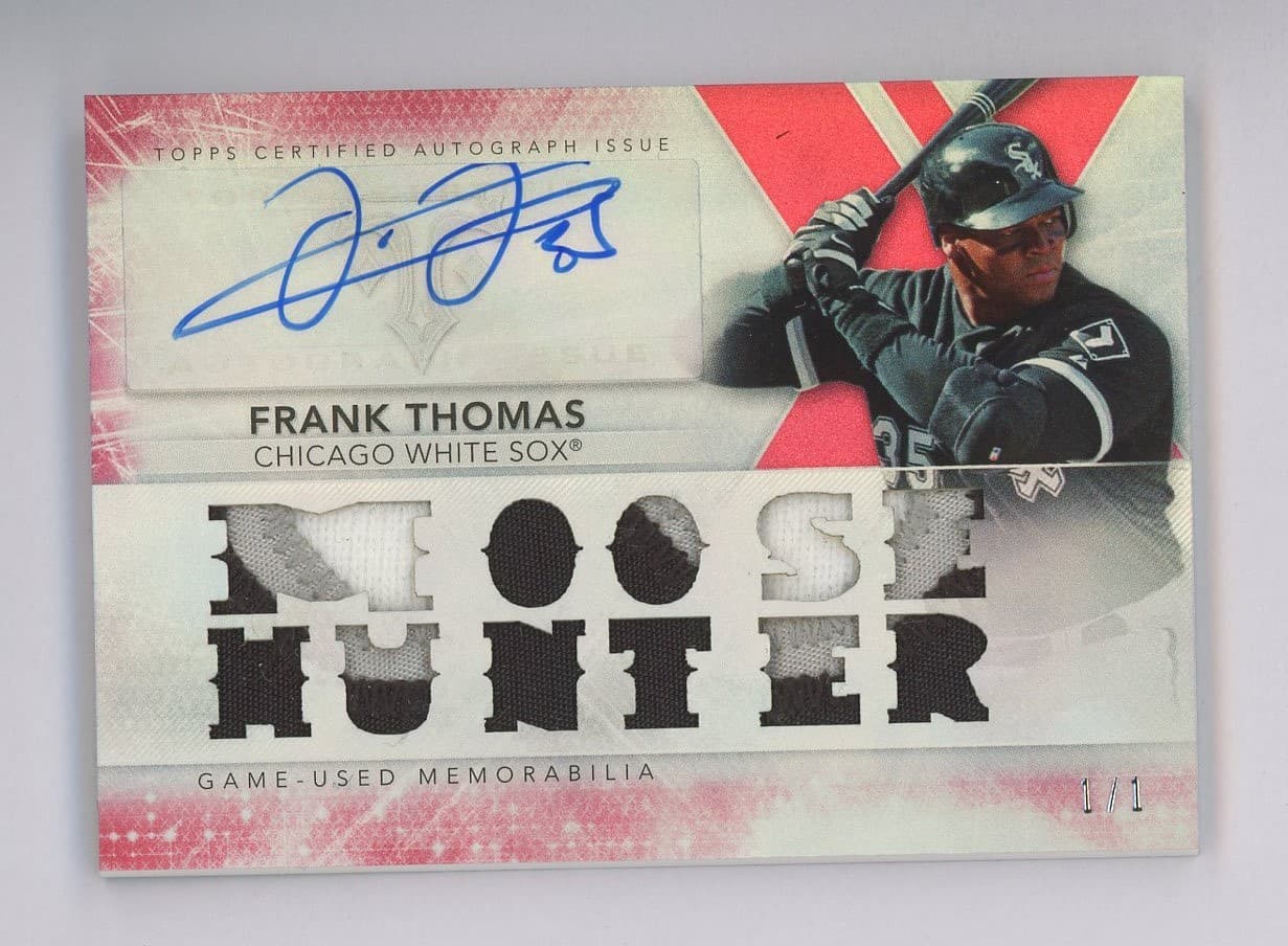 2015 Topps Triple Threads Frank Thomas White Sox HOF Multi Patch AUTO 1/1