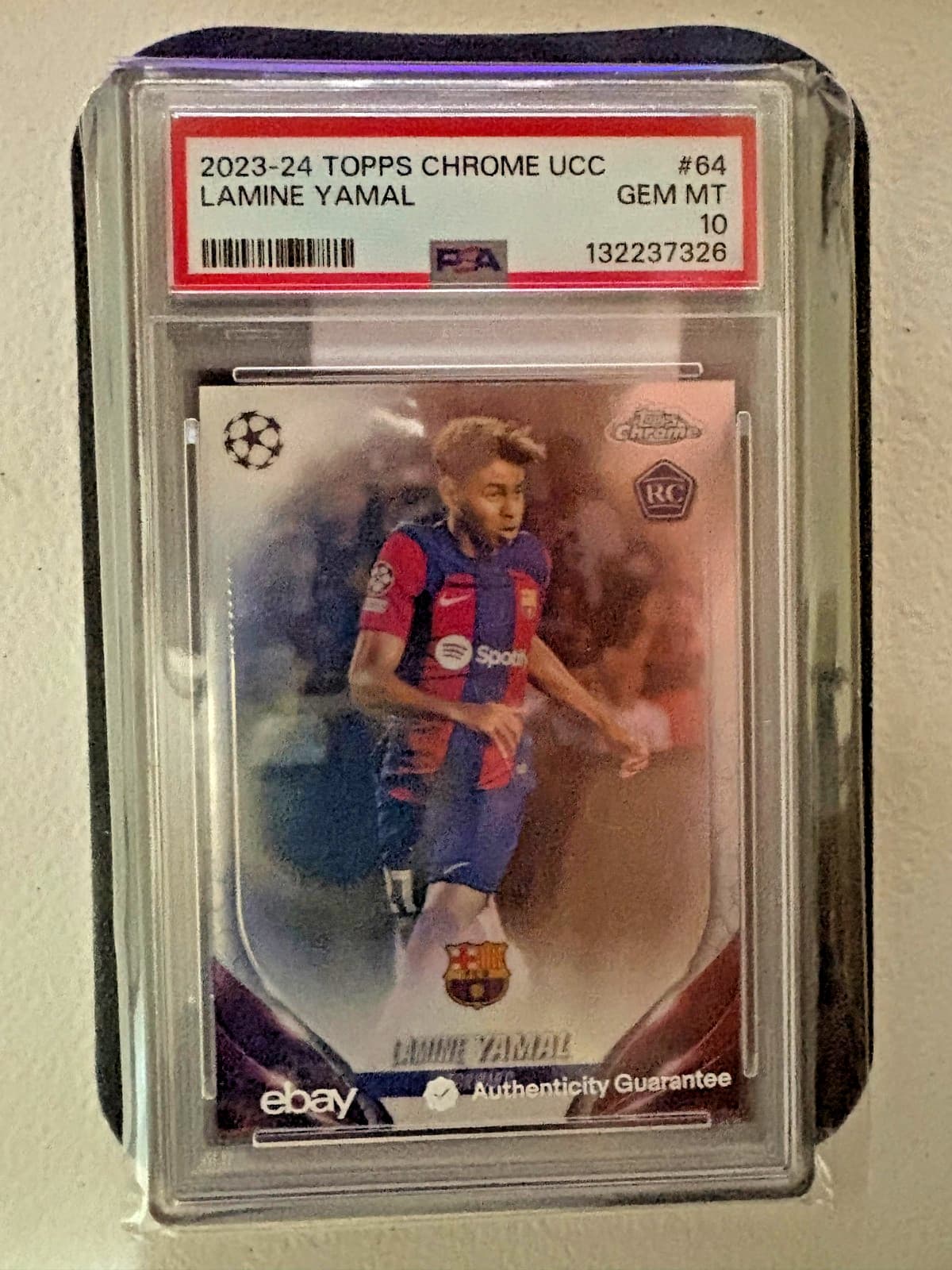 2023-24 Topps Chrome UEFA Club Competitions - Lamine Yamal #64 (RC) PSA 10 Mint