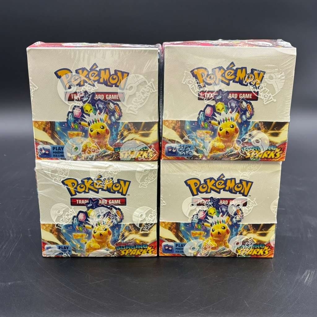 Lot of (4) Pokemon TCG Surging Sparks Booster Boxes SEALED SV08