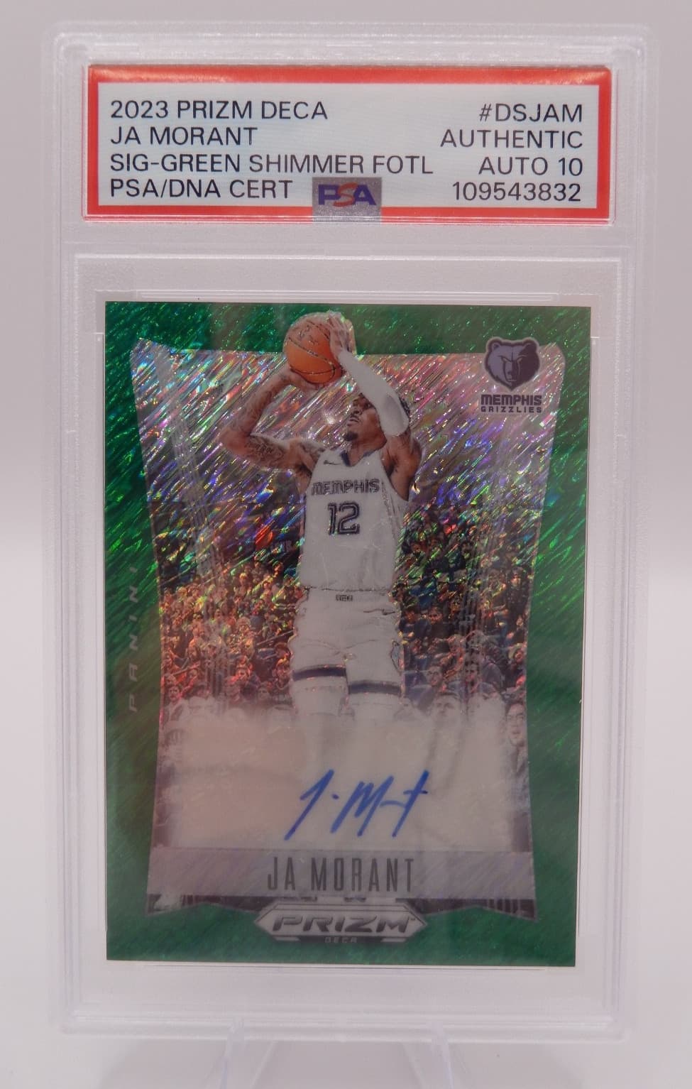 Ja Morant 2023 Panini Prize Deca No. DS-JAM PSA 10
