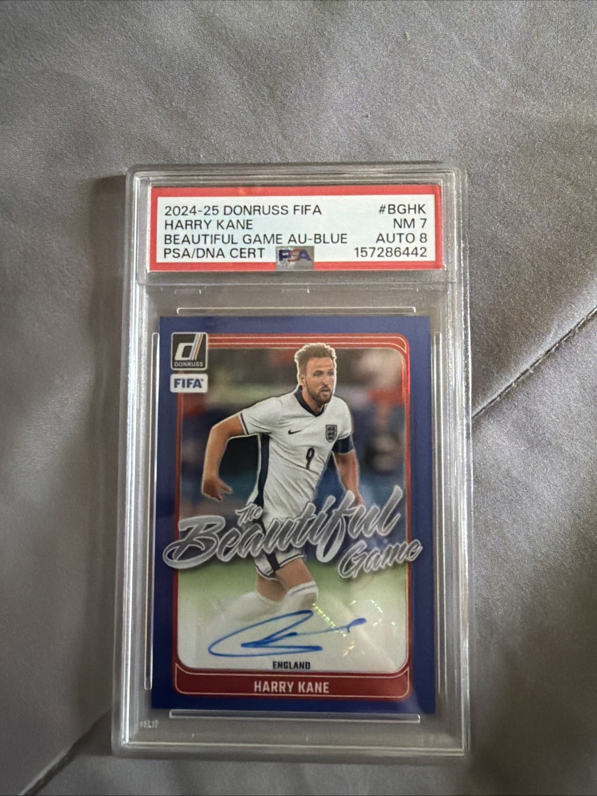 2024 PANINI DONRUSS FIFA THE BEAUTIFUL GAME AUTO BLUE HARRY KANE 5/25