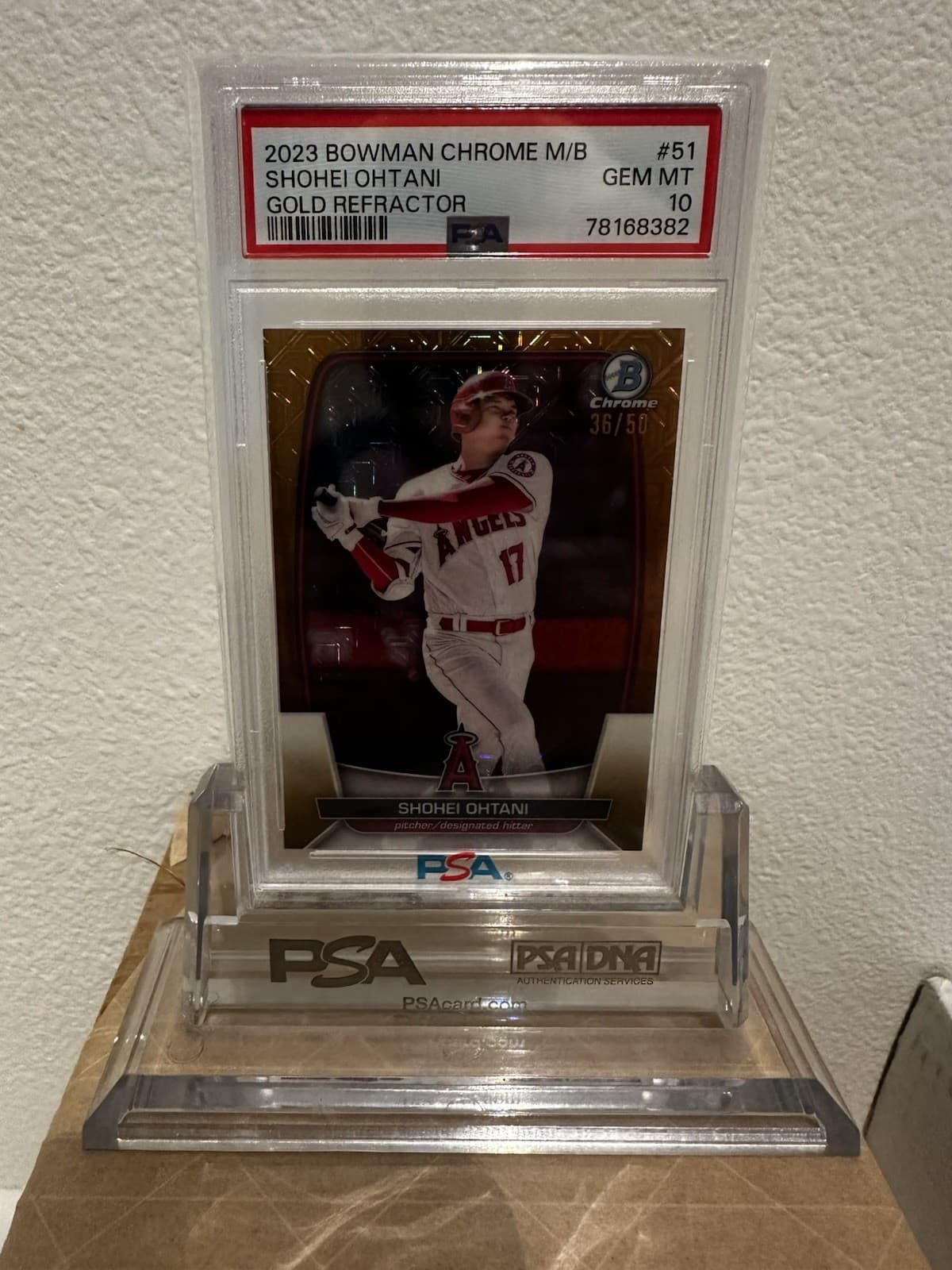 2023 Bowman Chrome Shohei Ohtani Gold Refractor /50 *Pristine