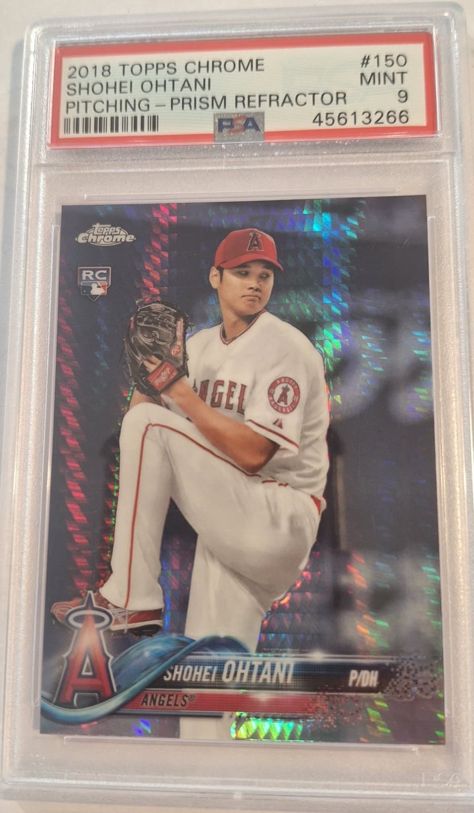 2018 Topps Chrome - Shohei Ohtani #150 Prism Refractor  PSA 9