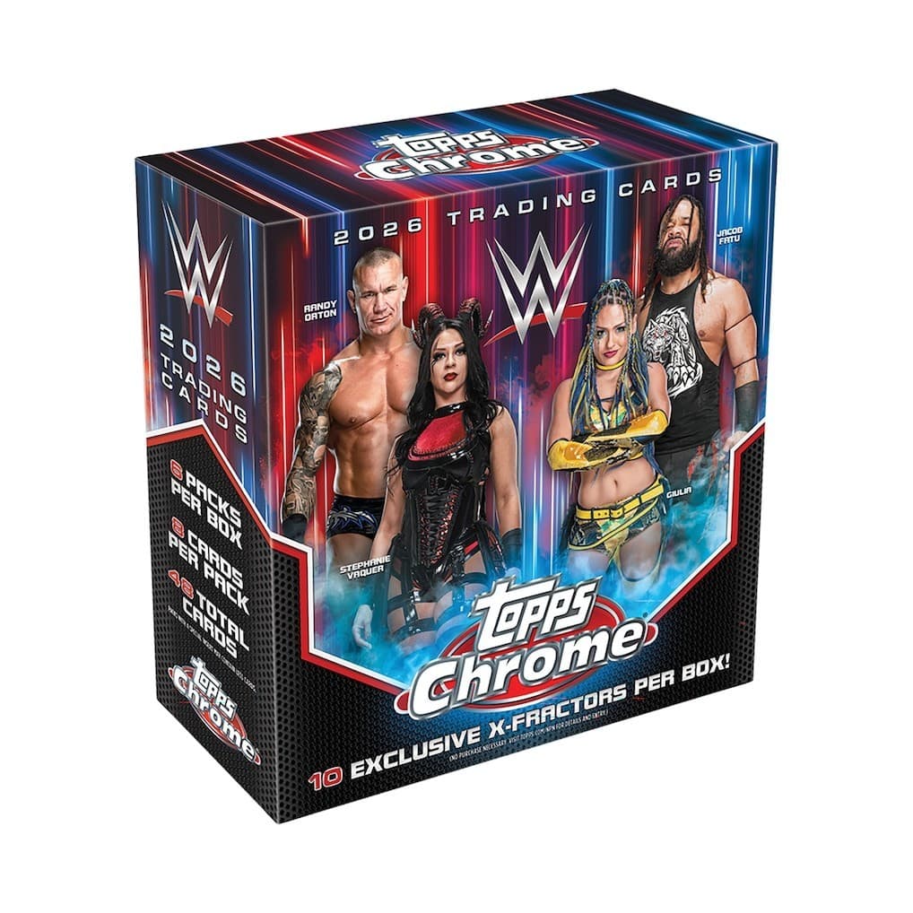2026 TOPPS CHROME WWE Wrestling Factory Sealed Mega Box
