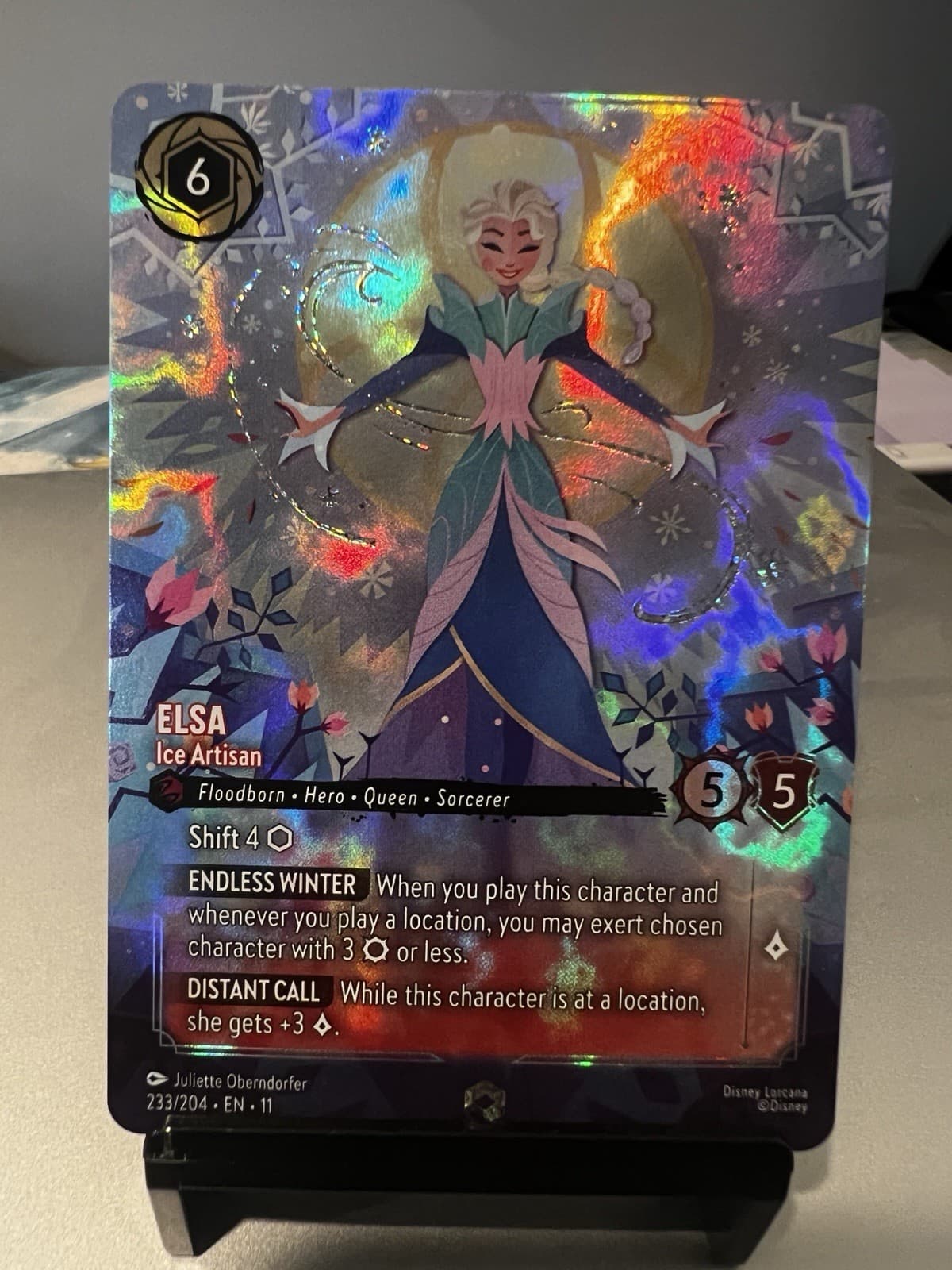 Disney Lorcana Winterspell Elsa Ice Artisan Enchanted Holo 233/204