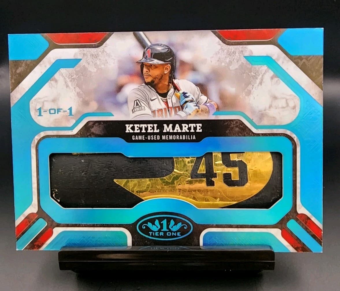 2025 Topps Tier One Baseball Ketel Marte Limited Lumber Bat Barrel Relic 1/1