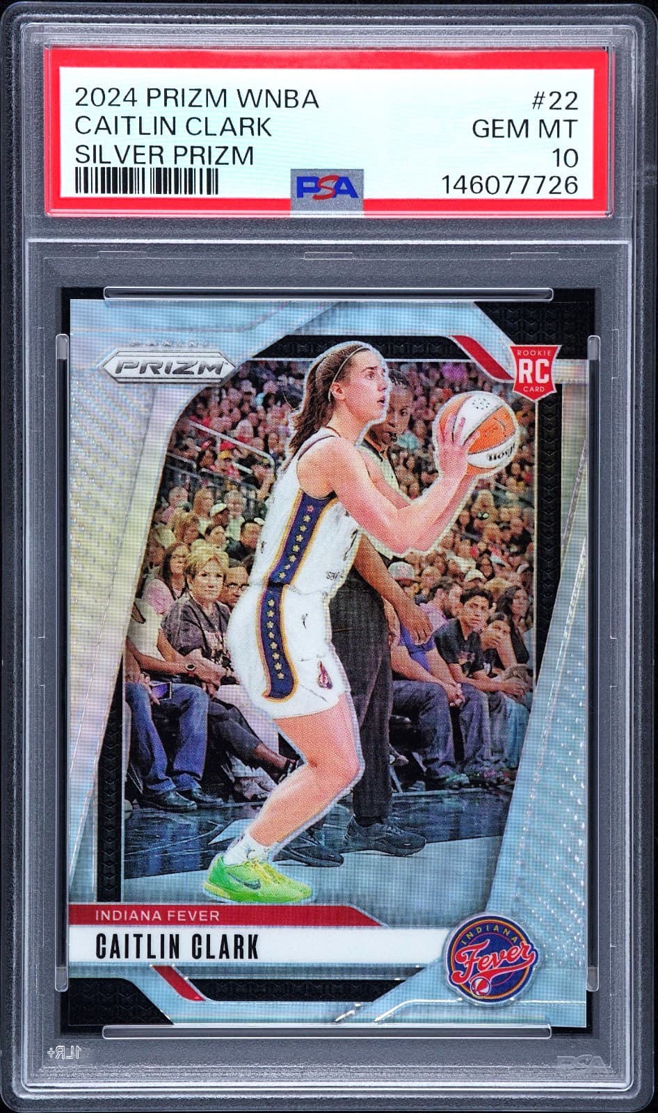 CAITLIN CLARK 2024 PRIZM WNBA SILVER RC #22 PSA 10 GEM MINT! FEVER HOT 146077726