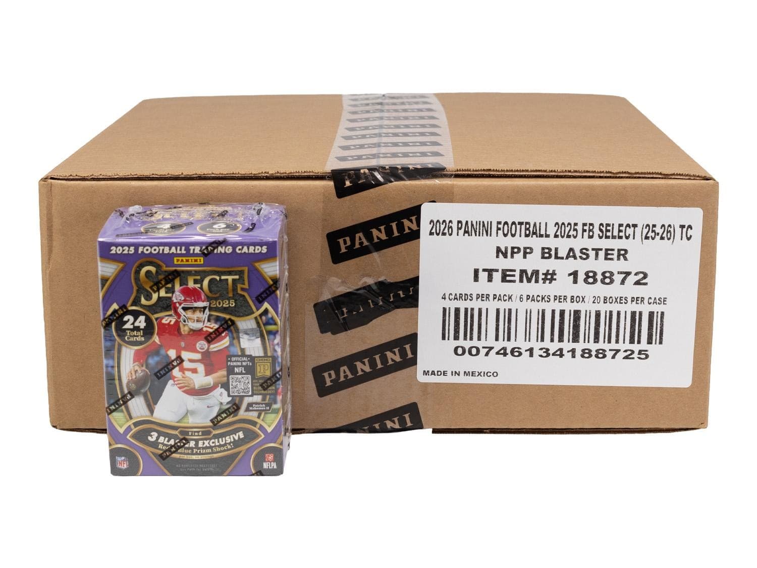 2025 PANINI SELECT FOOTBALL 6-PACK BLASTER 20-BOX CASE