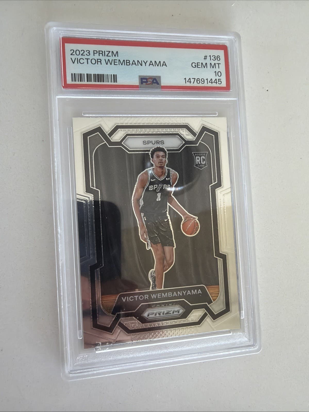 GEM PSA 10💎 WEMBY 🔥 2023-24 Panini Prizm - Victor Wembanyama #136 (RC)
