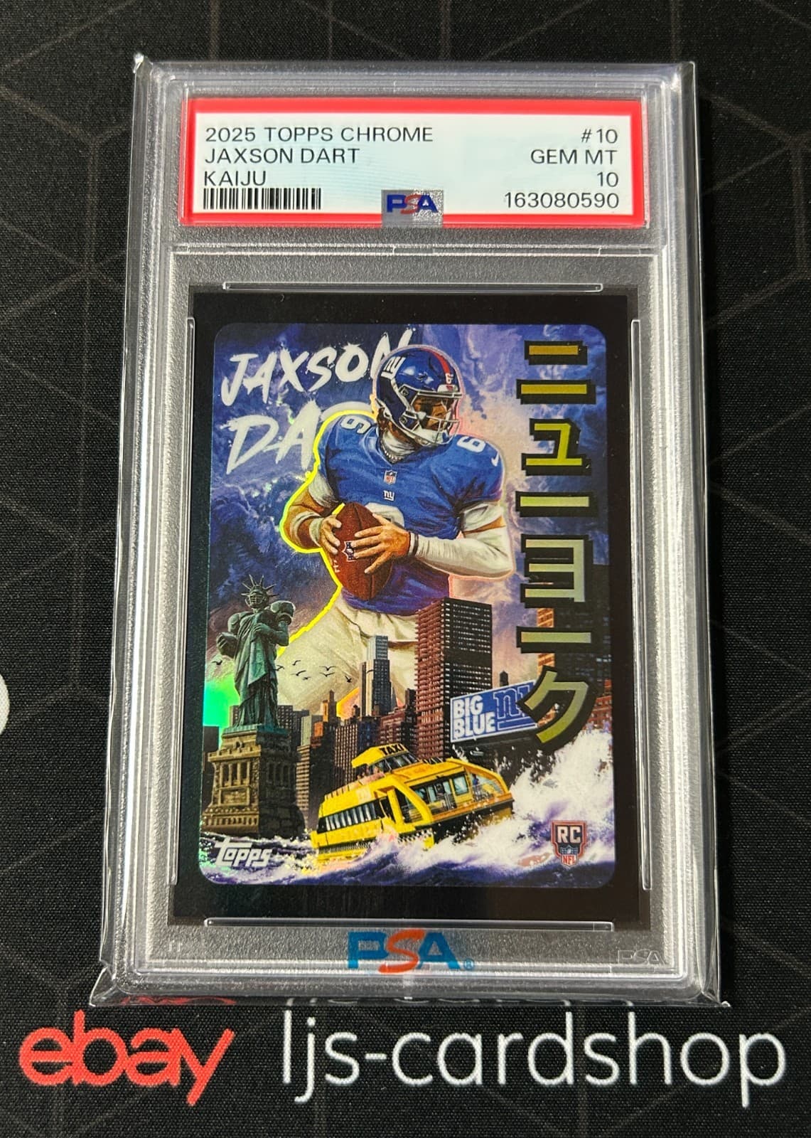 2025 Topps Chrome Jaxson Dart #10 Kaiju Rookie SP Case Hit Insert PSA 10