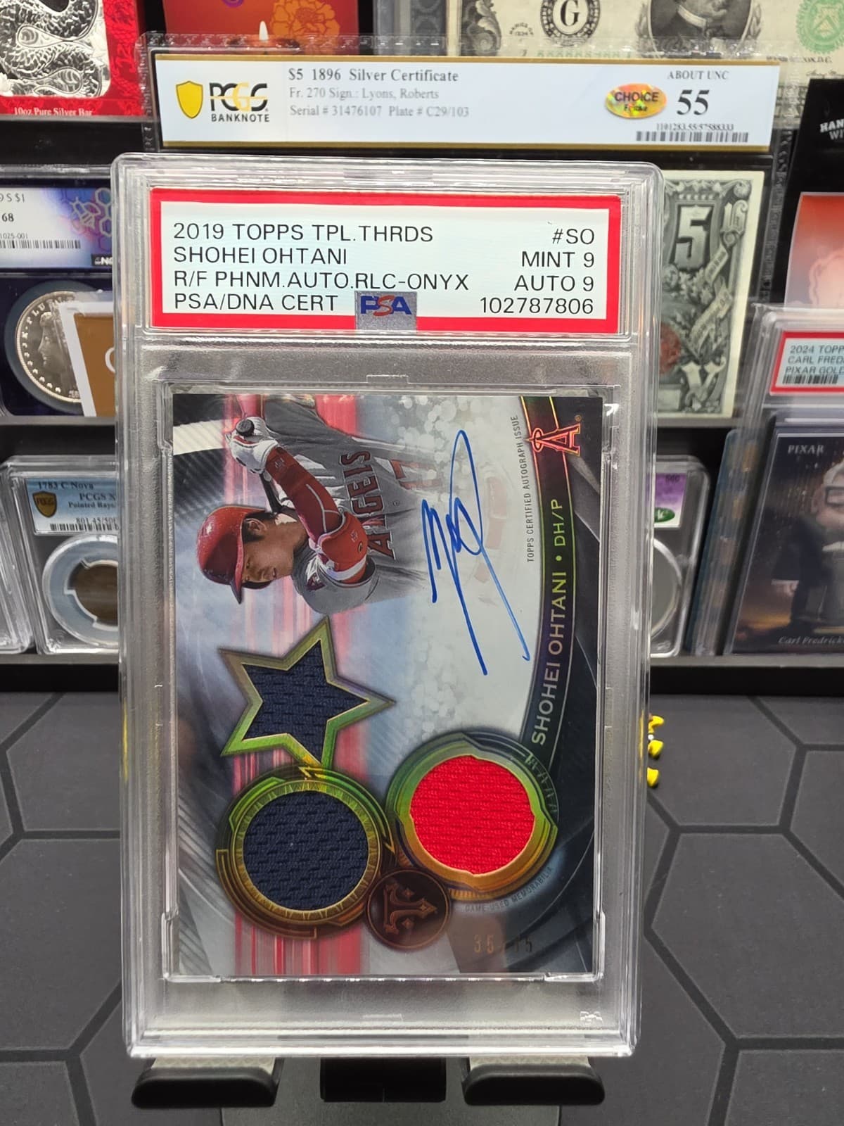 2019 Topps Triple Threads SHOHEI OHTANI 35/35 Patch Auto Onyx #RFPAR-SO PSA 9