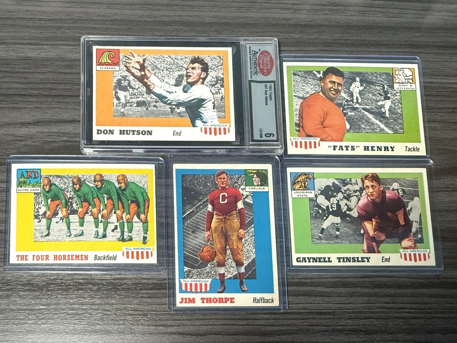 1955 Topps All American Complete Set Thorpe RC Henry Hutson Graham Horsemen CZA