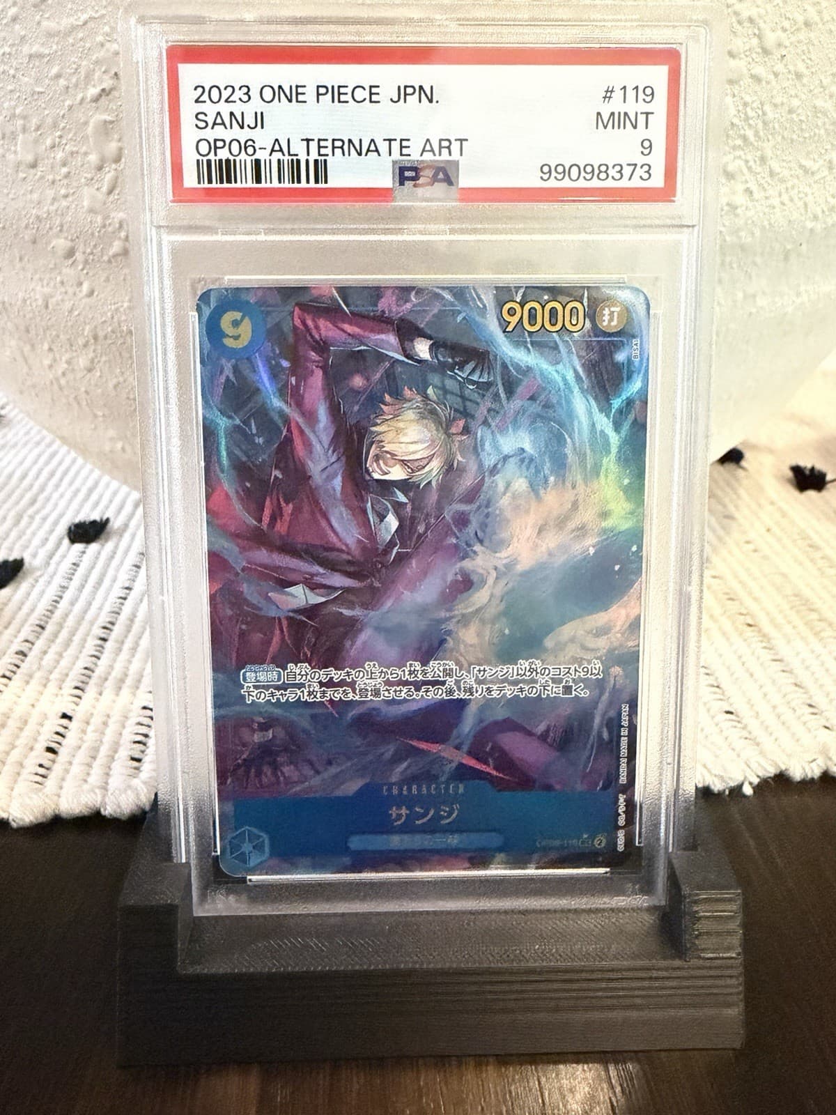 Bandai One Piece Card Game OP06 Sanji Alt Art Foil JP #119 PSA 9 2023