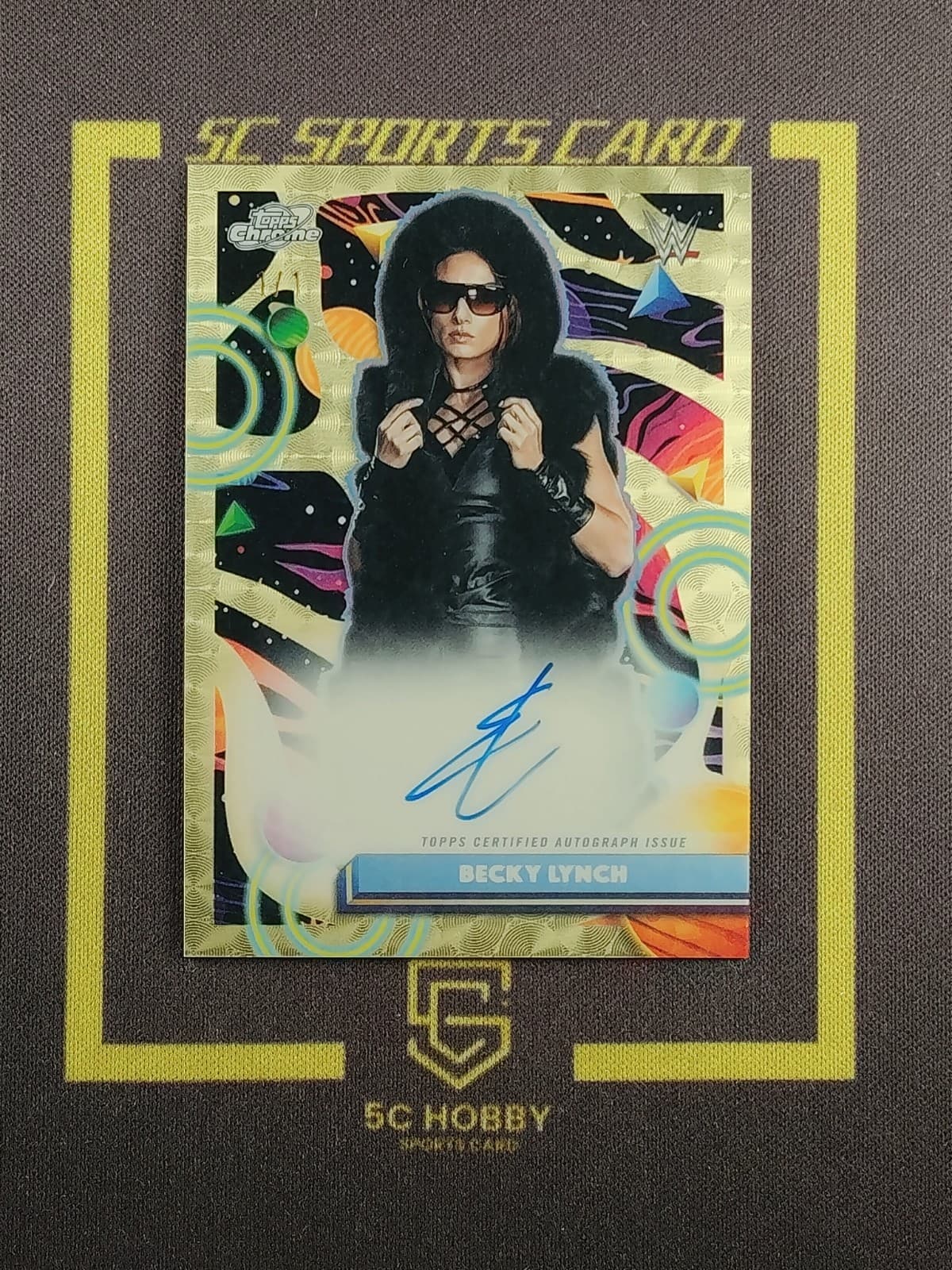 2026 Topps Cosmic Chrome WWE SuperFractor 1/1 Auto Becky Lynch FCMY