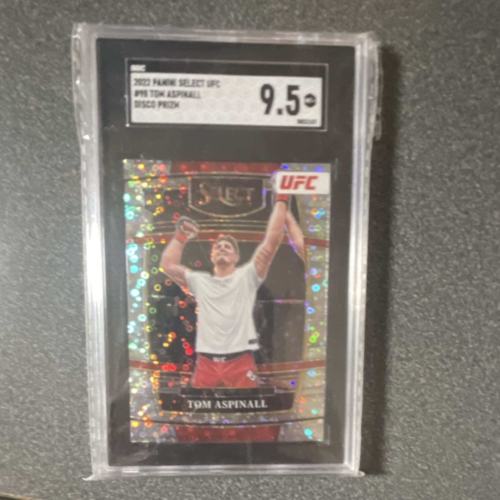 tom aspinall 2022 panini select ufc disco prizm #98 concourse sgc 9.5 mma